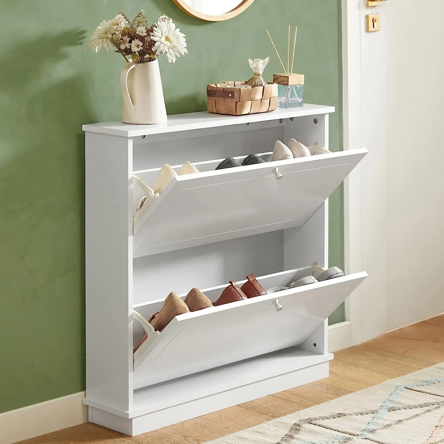 2 Drawer Shoe Cabinet | Storage Unit