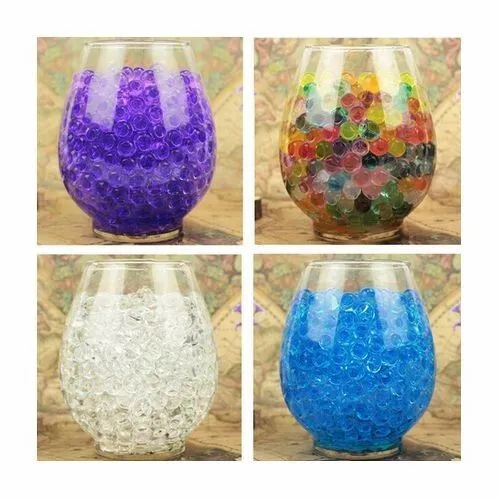 50 Pack X Crystal Soil Water Beads Jelly Ball Vase Filler Home Wedding