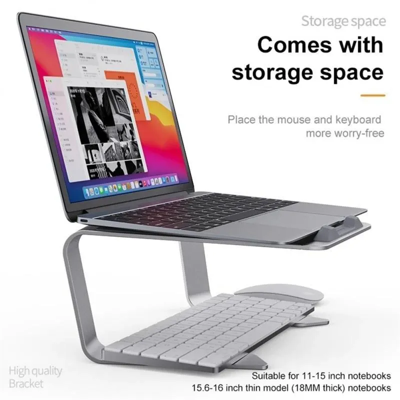 Aluminium Alloy Heat-dissipating Notebook Holder Storage Heightened Holder