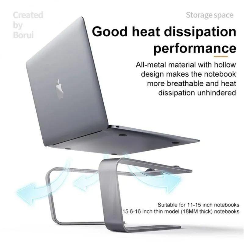 Aluminium Alloy Heat-dissipating Notebook Holder Storage Heightened Holder