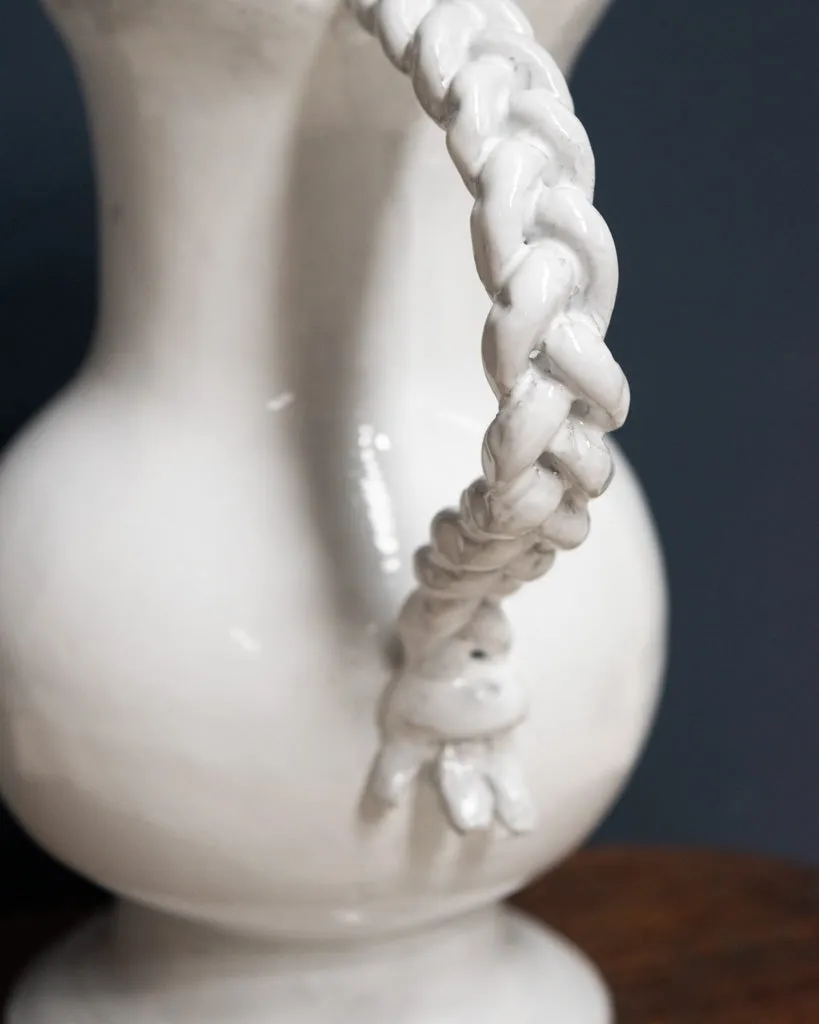 Astier de Villatte Pitcher with Braided Handle