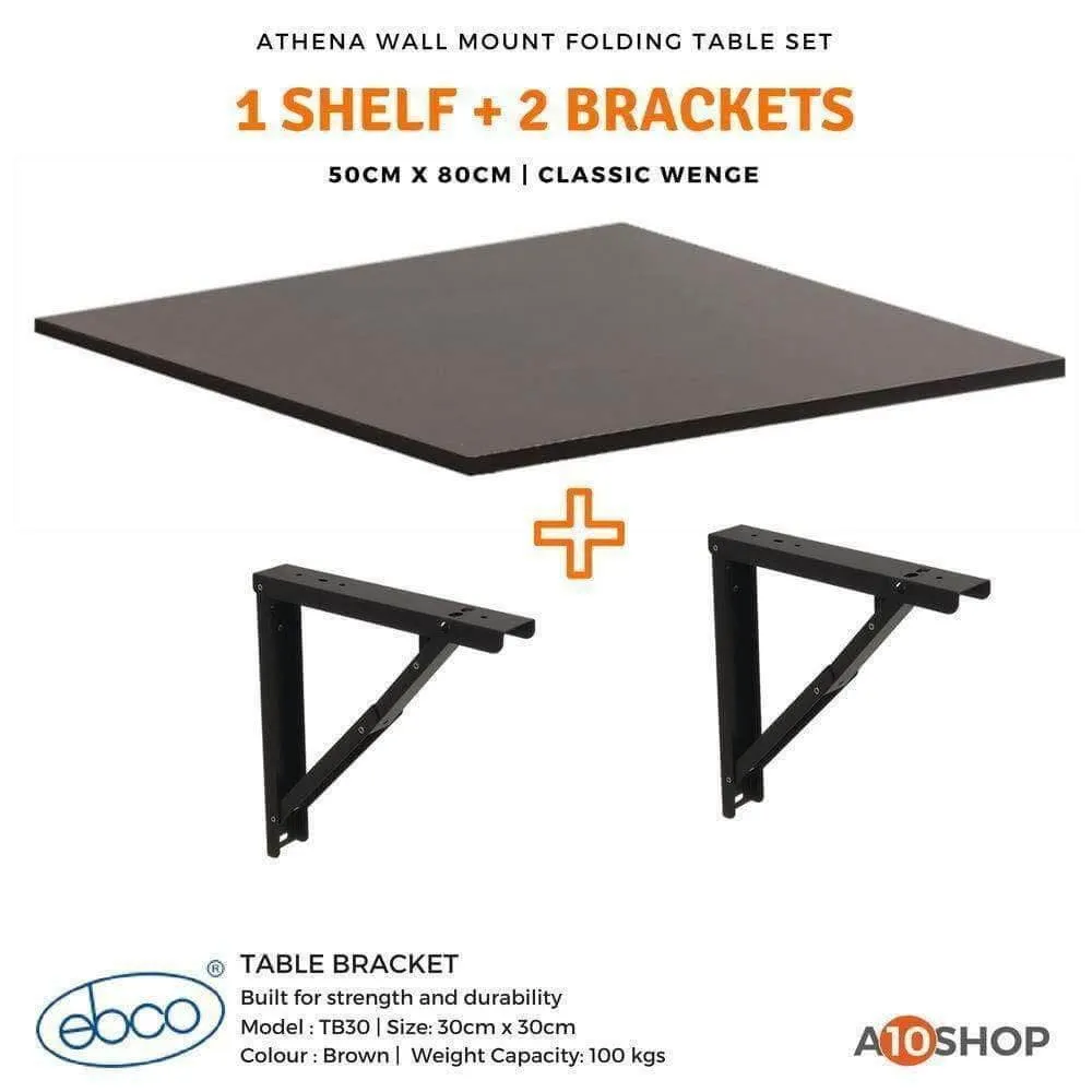 Athena F80 Folding Study Table, Classic Wenge