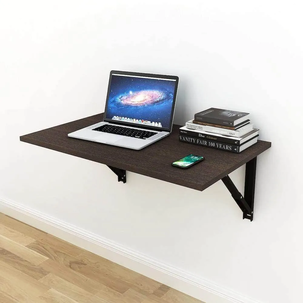 Athena F80 Folding Study Table, Classic Wenge