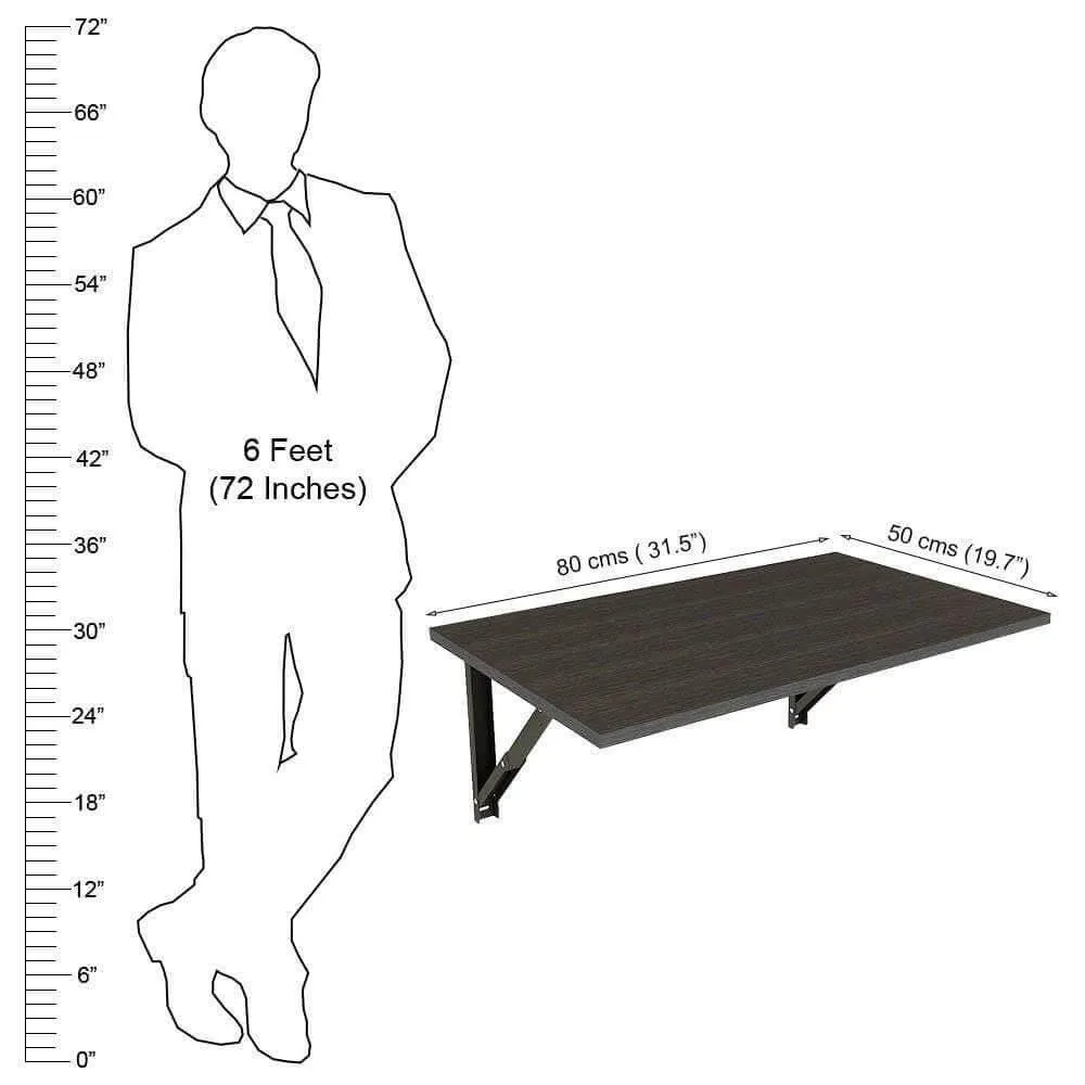 Athena F80 Folding Study Table, Classic Wenge