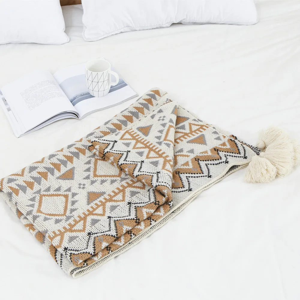 Bohemian Acrylic Bedding Couch Decorative Blanket Throw
