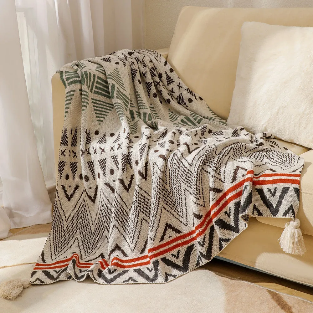 Bohemian Acrylic Bedding Couch Decorative Blanket Throw
