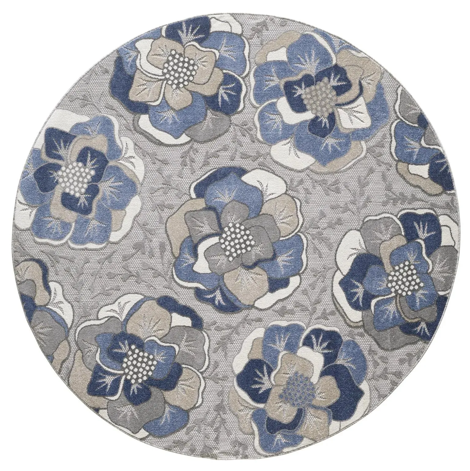 Calla 6935 Grey/Blue Flora Rug