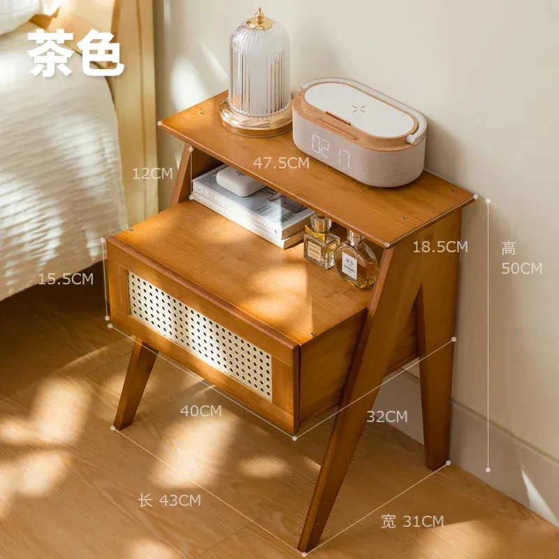 Chic Modern Nightstand Sleek Small Double Bed End Storage Stylish New Wooden Chest