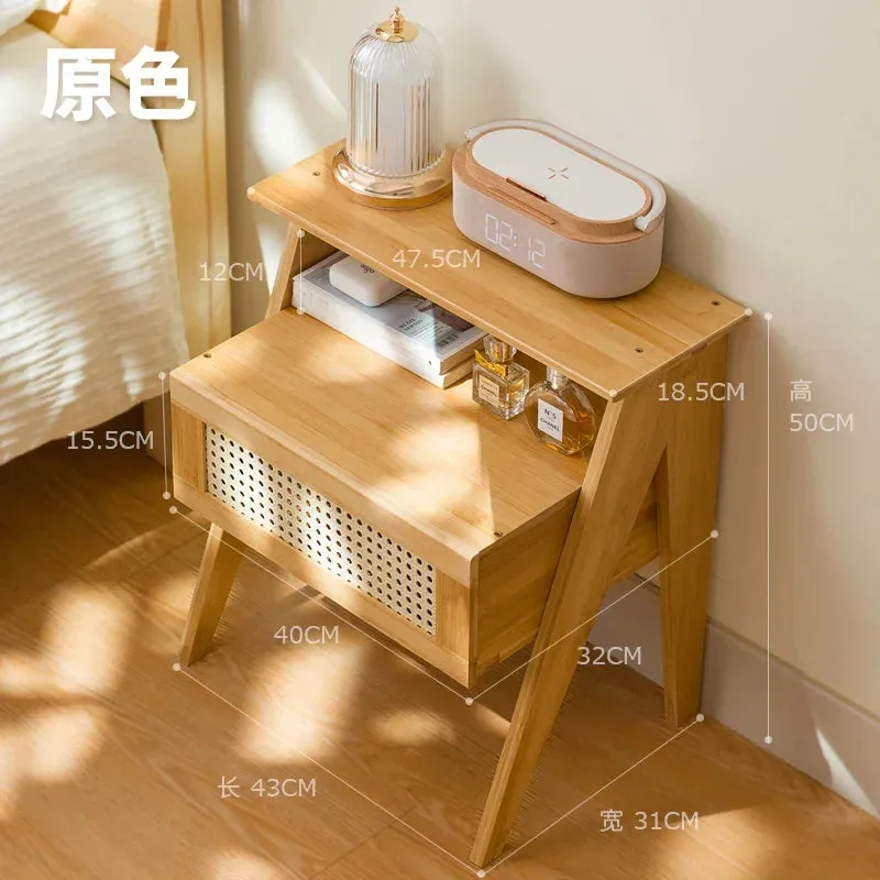 Chic Modern Nightstand Sleek Small Double Bed End Storage Stylish New Wooden Chest