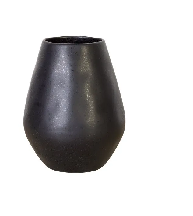 Christian Tortu Black Stoneware Vase