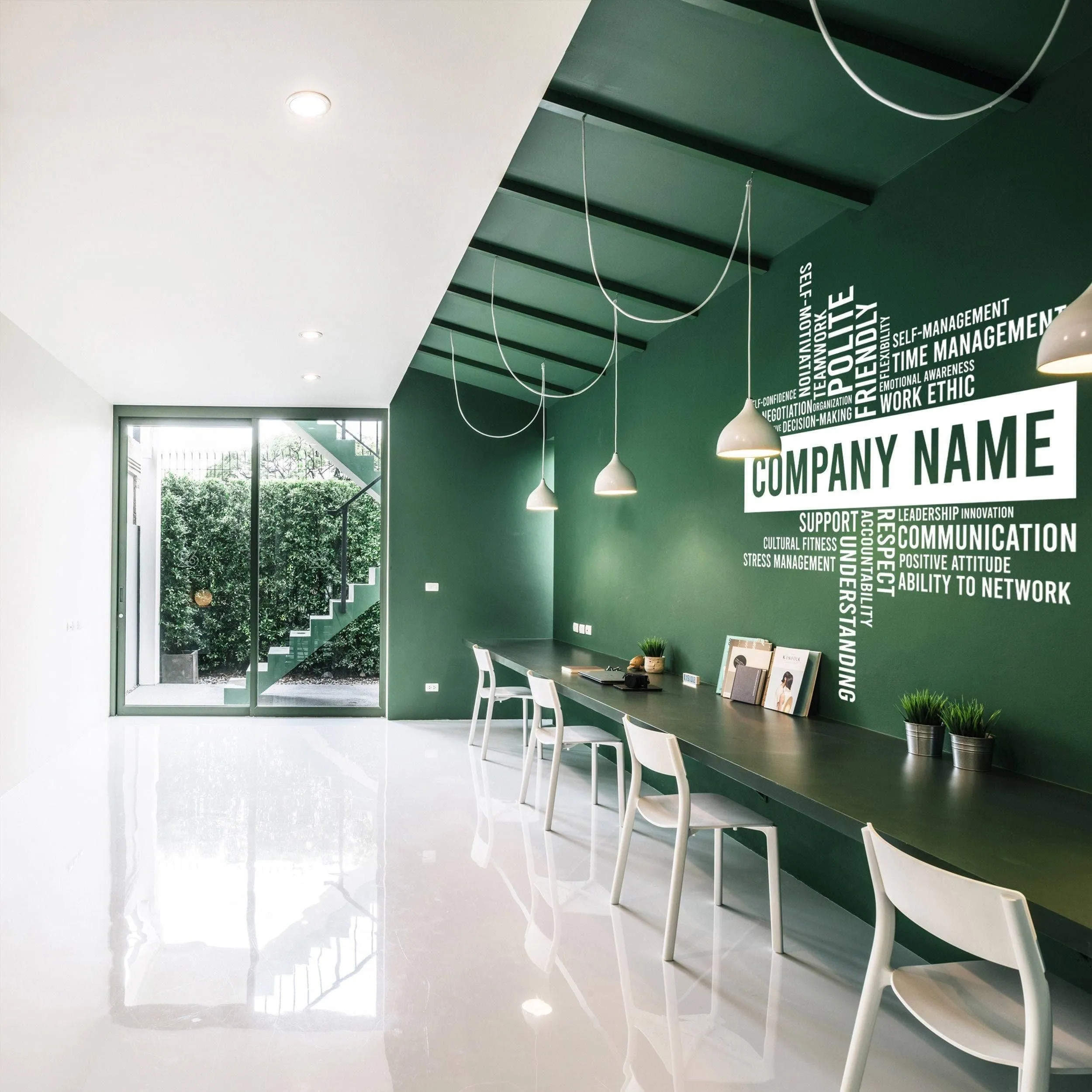 Custom Office Wall Decal - Personalized Business Name Lettering Sticker