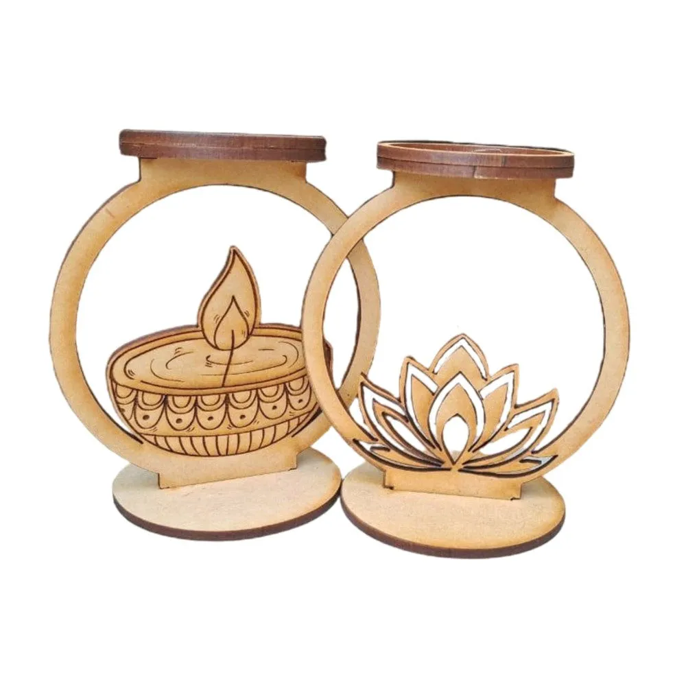 Festive Glow DIY diya stand painting kit-   Craft Your Own Festival Magic!