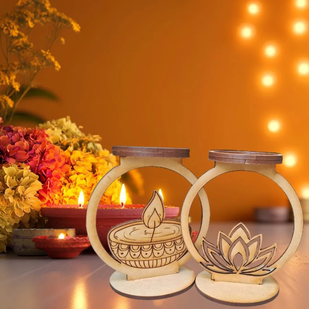 Festive Glow DIY diya stand painting kit-   Craft Your Own Festival Magic!