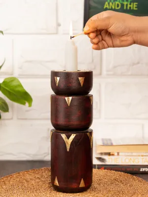 Floor Standing Three Stage  Pillar Candle Holder