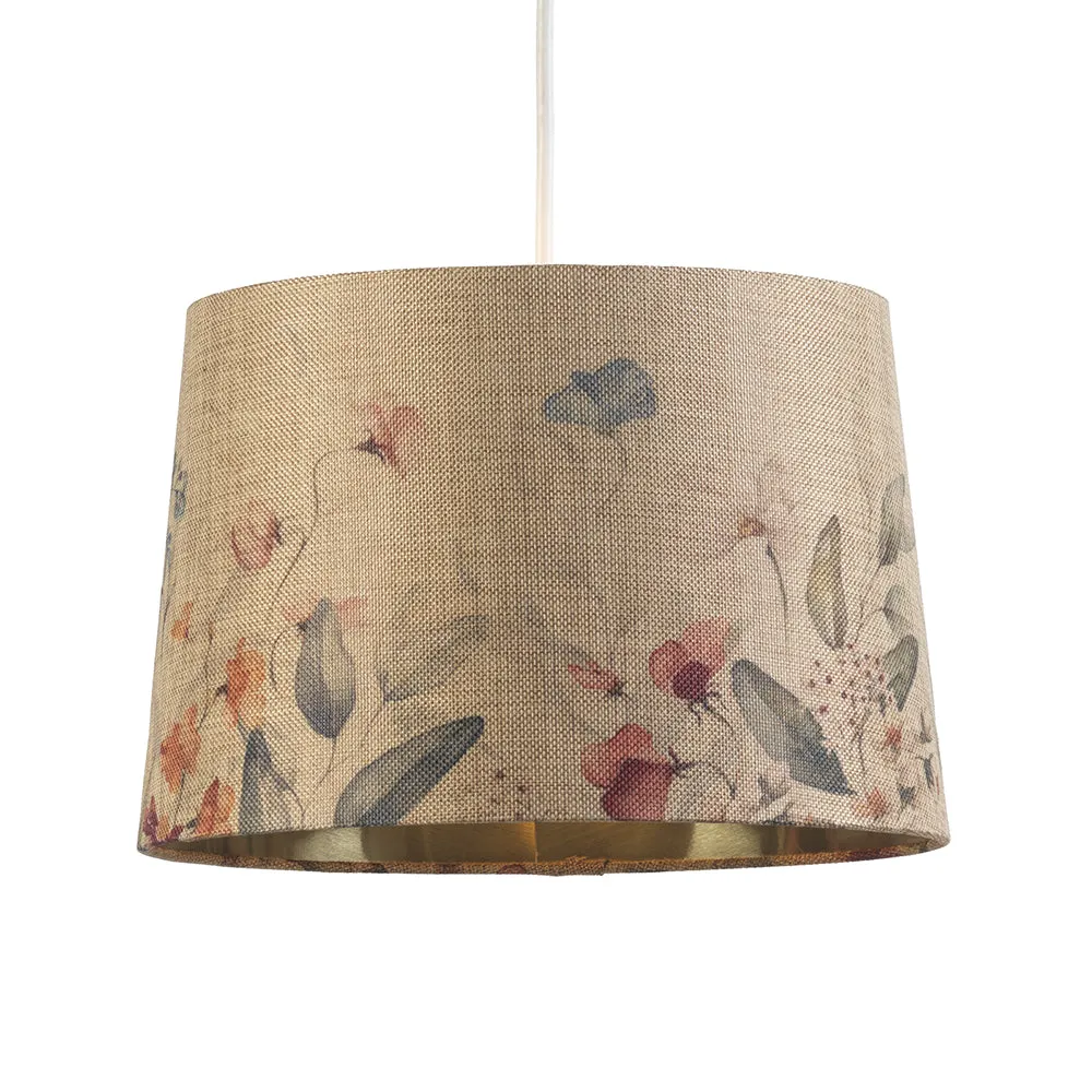 Flower Drum Shade with Gold Inner