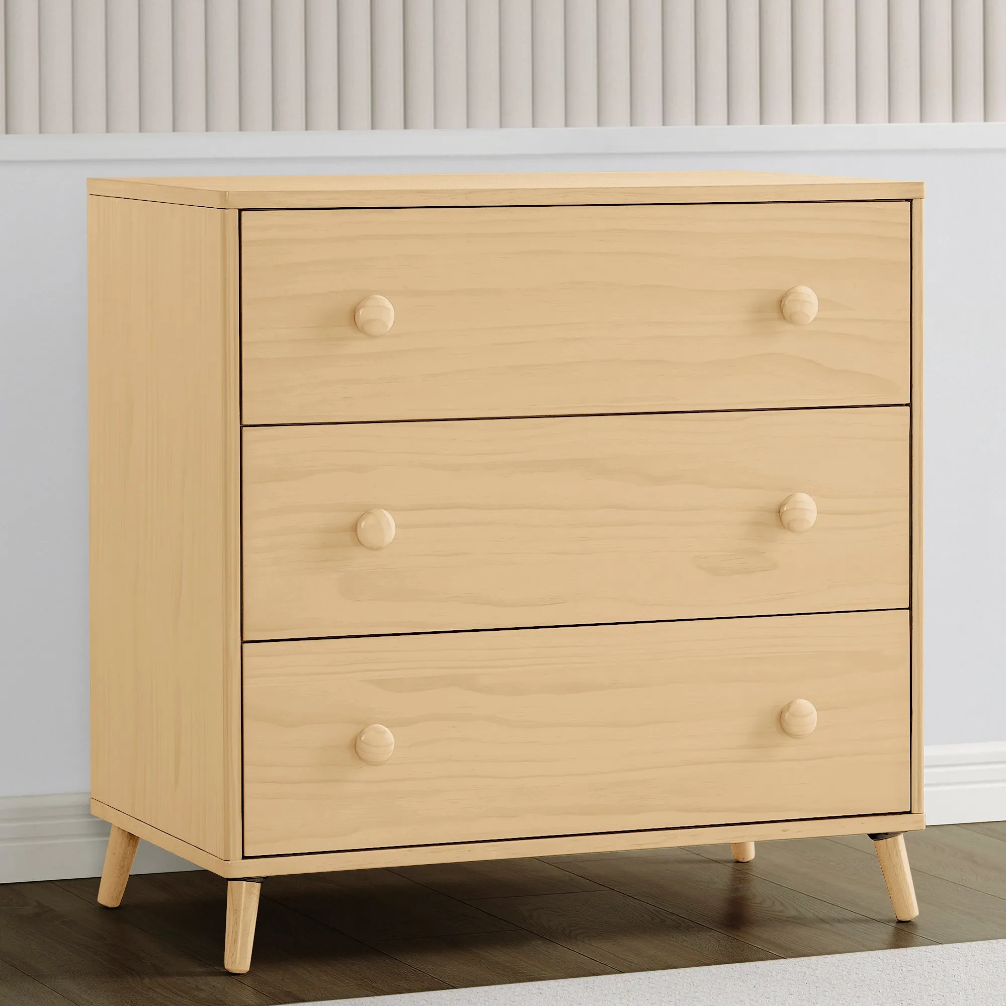 Jordan 3 Drawer Dresser with Interlocking Drawers