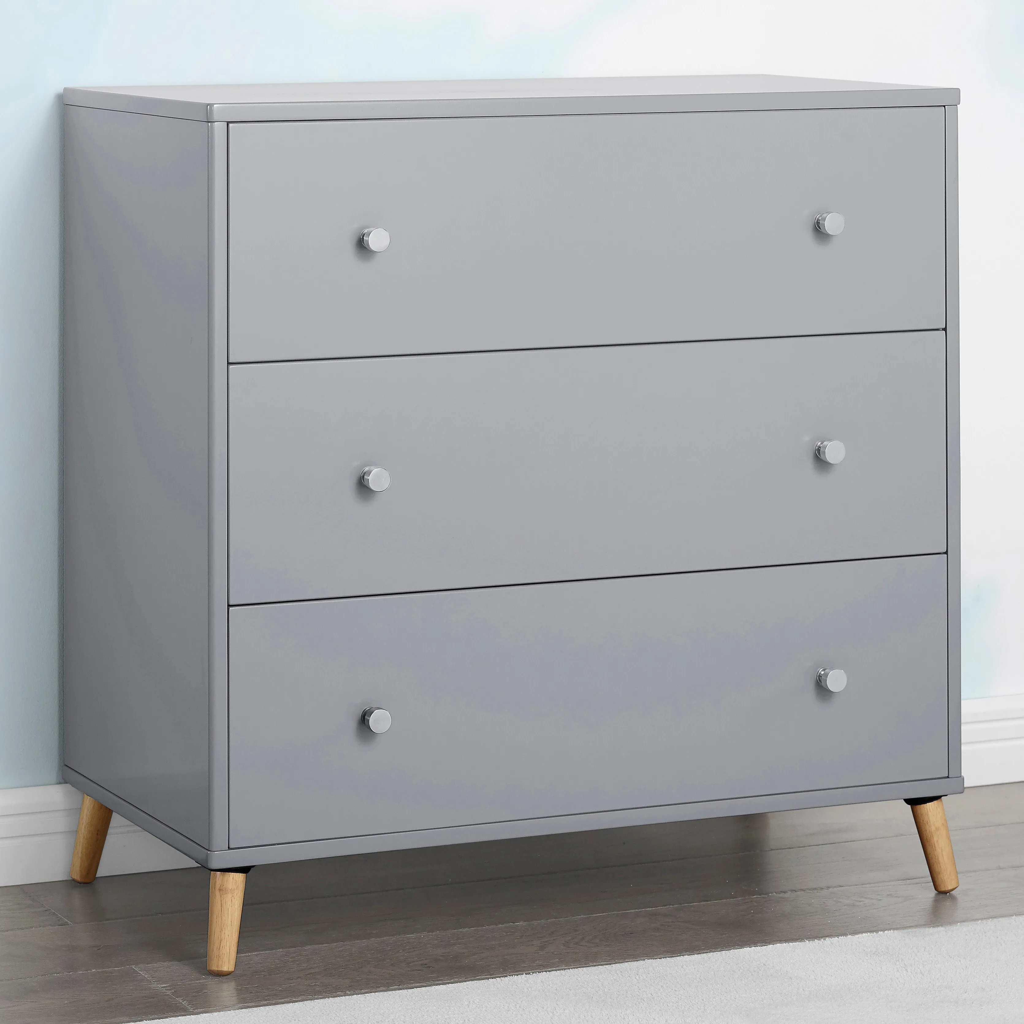 Jordan 3 Drawer Dresser with Interlocking Drawers