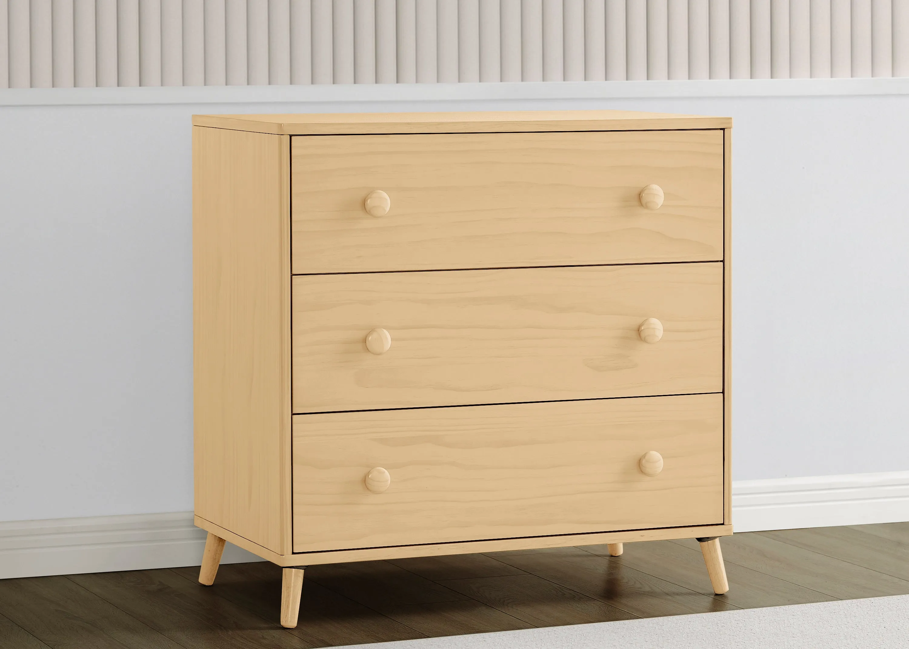 Jordan 3 Drawer Dresser with Interlocking Drawers