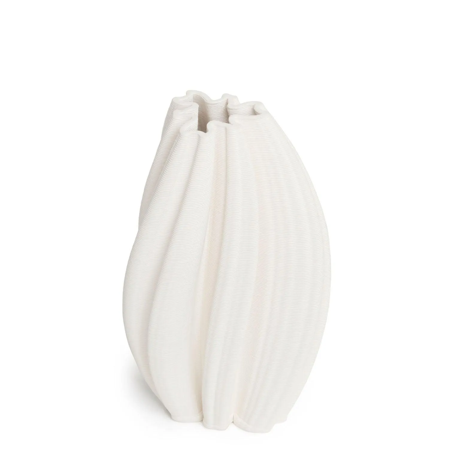 Mila White Vase | 17cm