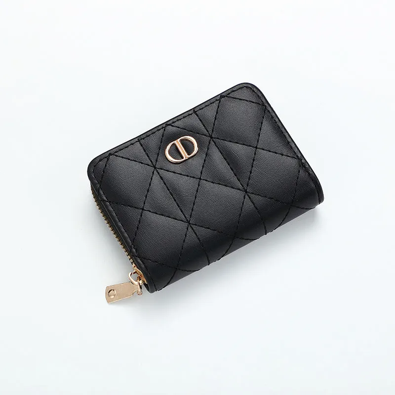 New Women's Wallet Short Simple Card Bag Summer Wallet Cross-Border Zipper Coin Purse