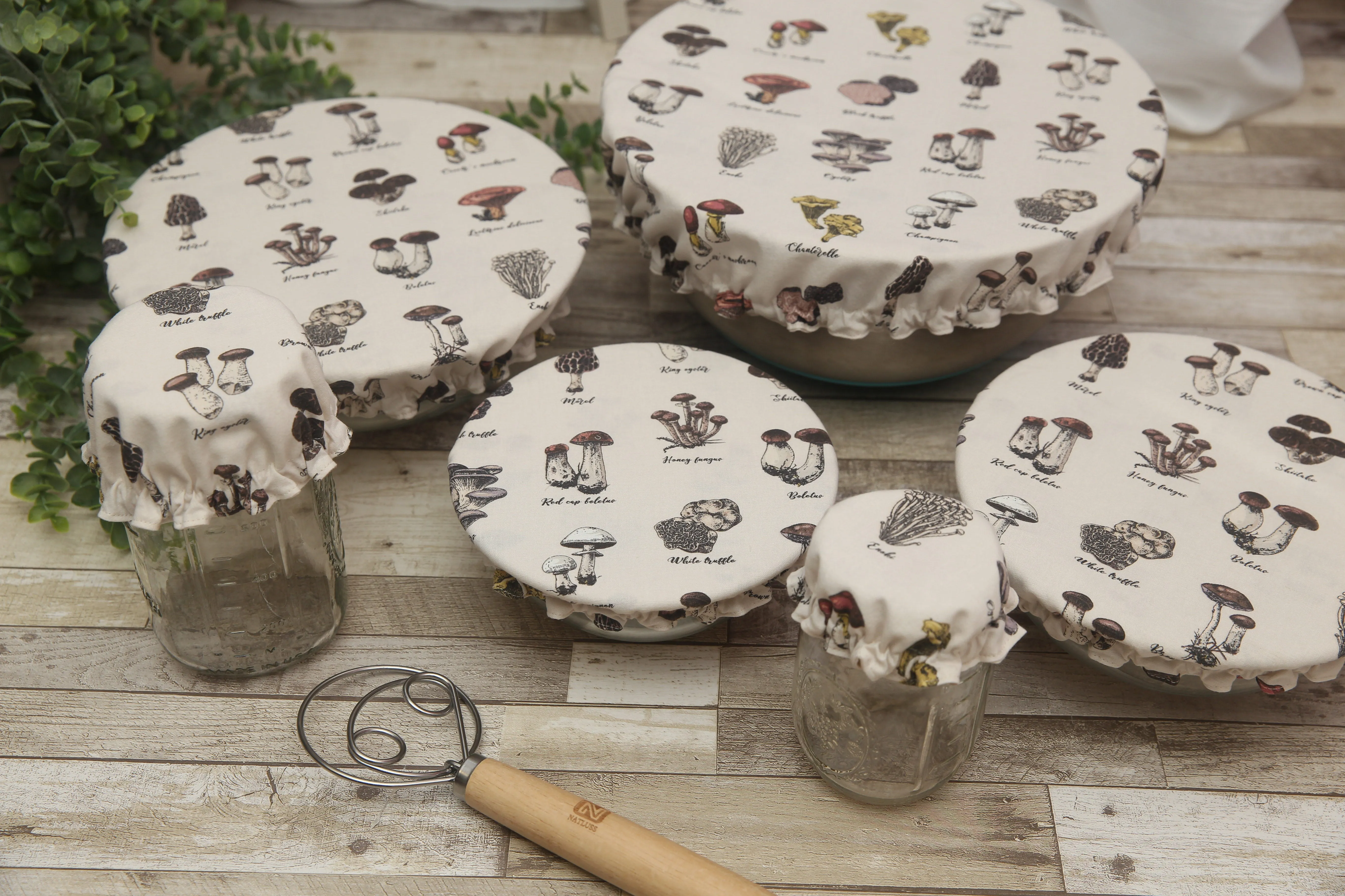 NON-PROP (Mushroom Types) Bowl, Jar, Cup, Plate COVERS; Hot Pads; Jar Openers; MADE TO ORDER