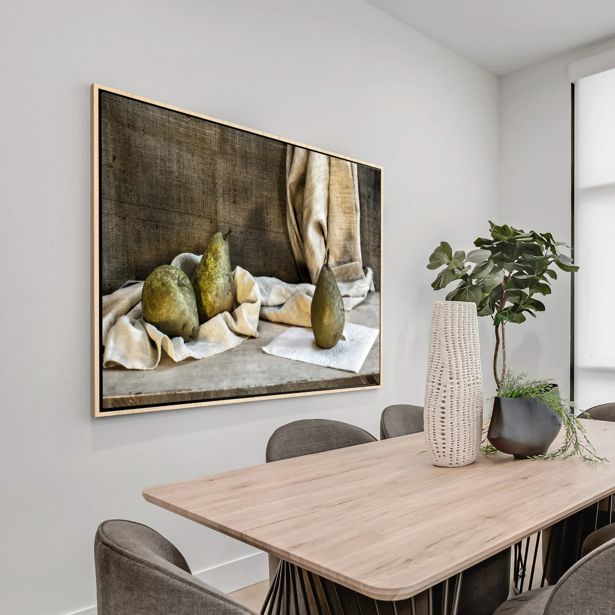Pears and Linen Custom Art