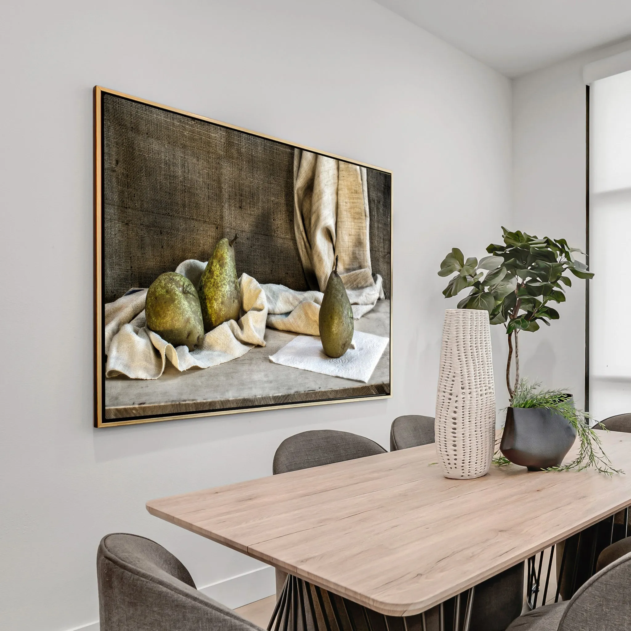 Pears and Linen Custom Art