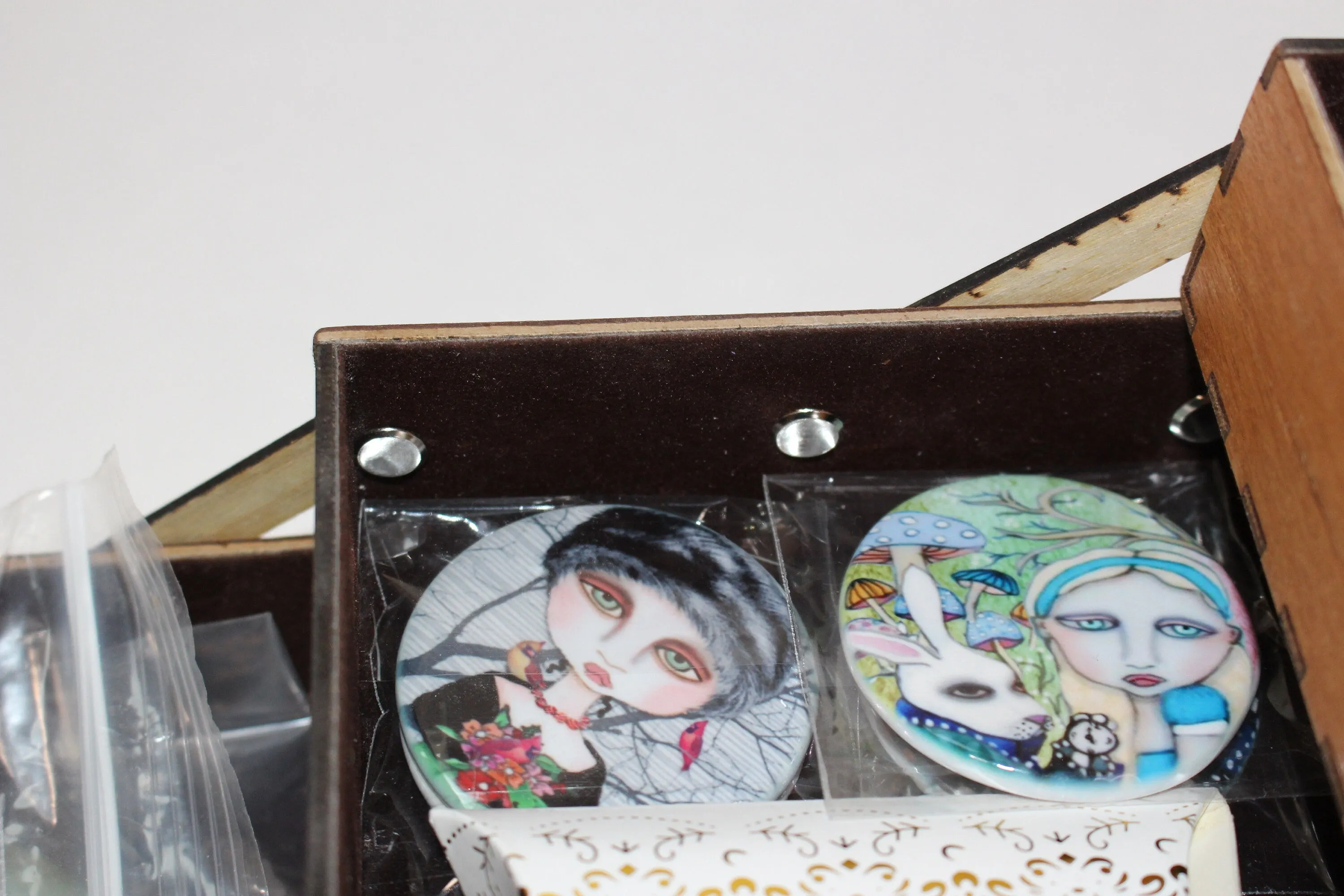 Personalized felt lined Laser Cut Craft storage Box