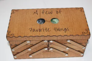 Personalized felt lined Laser Cut Craft storage Box