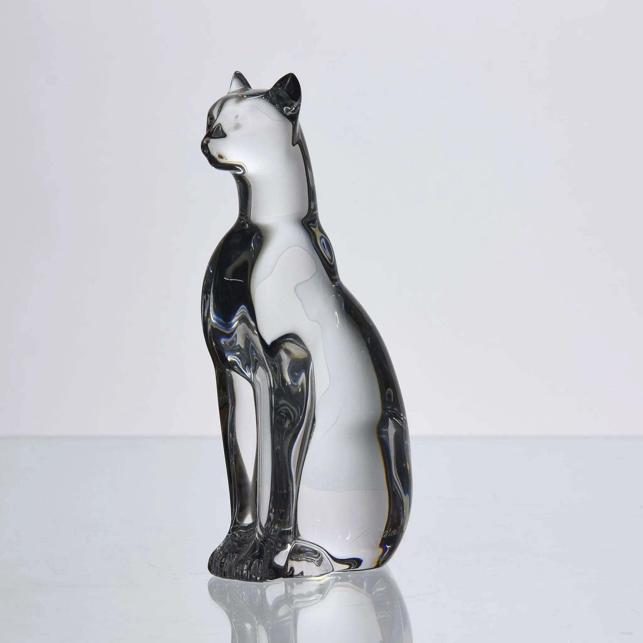 "Seated Cat" by Baccarat Glass