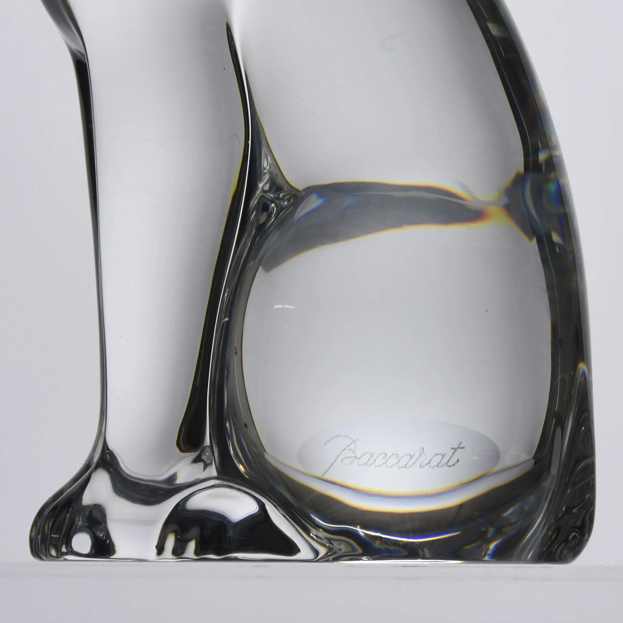 "Seated Cat" by Baccarat Glass