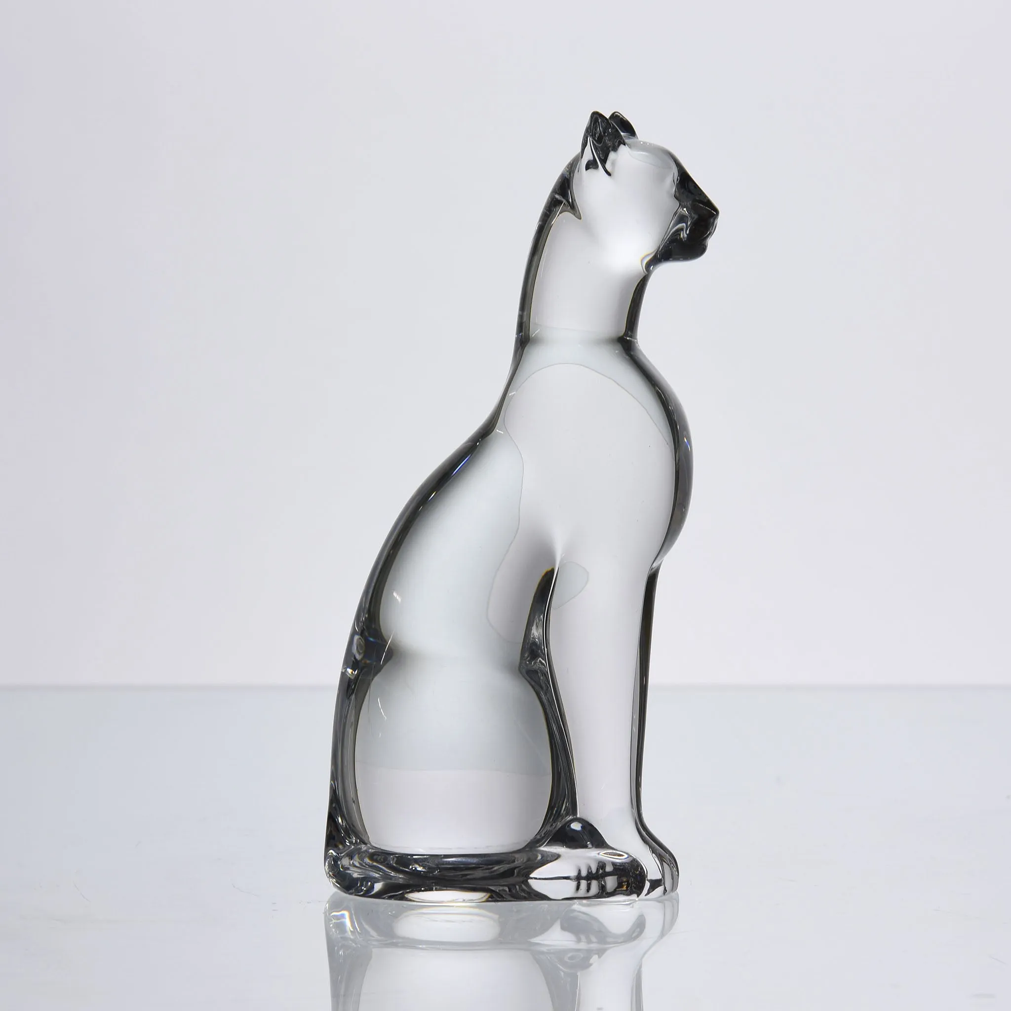 "Seated Cat" by Baccarat Glass