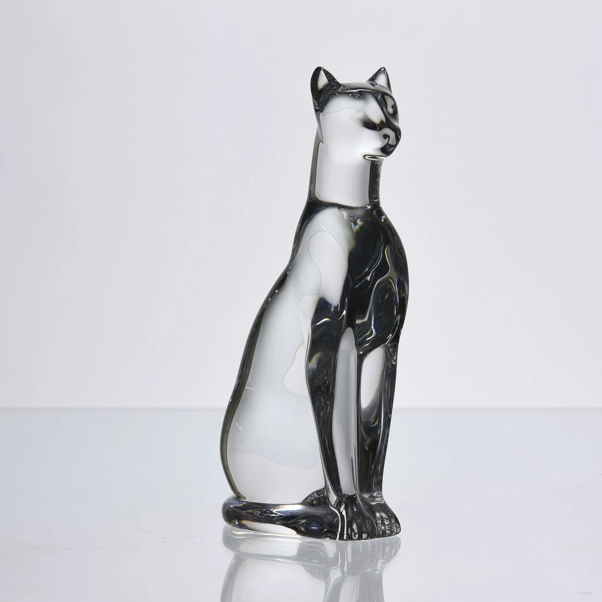 "Seated Cat" by Baccarat Glass