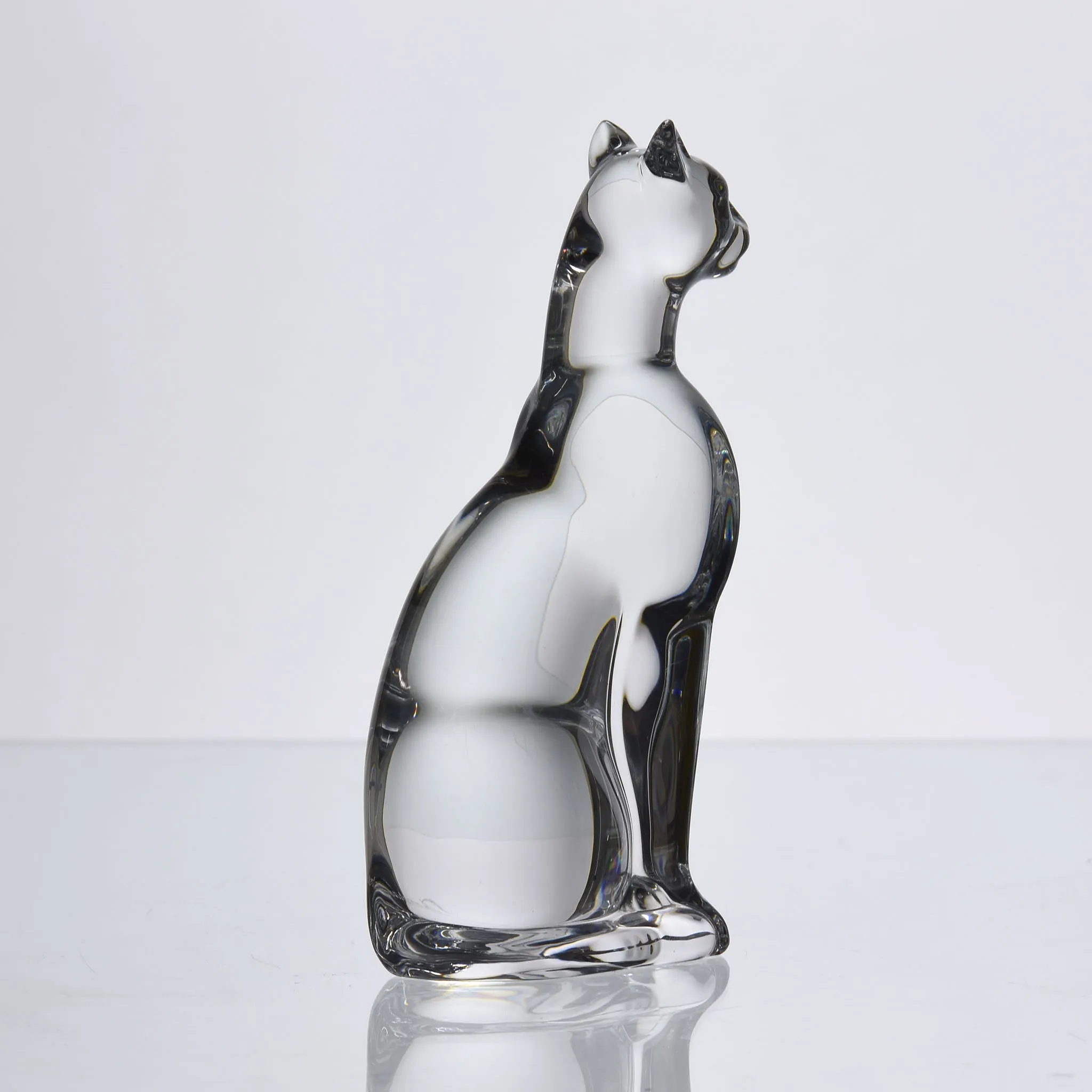 "Seated Cat" by Baccarat Glass