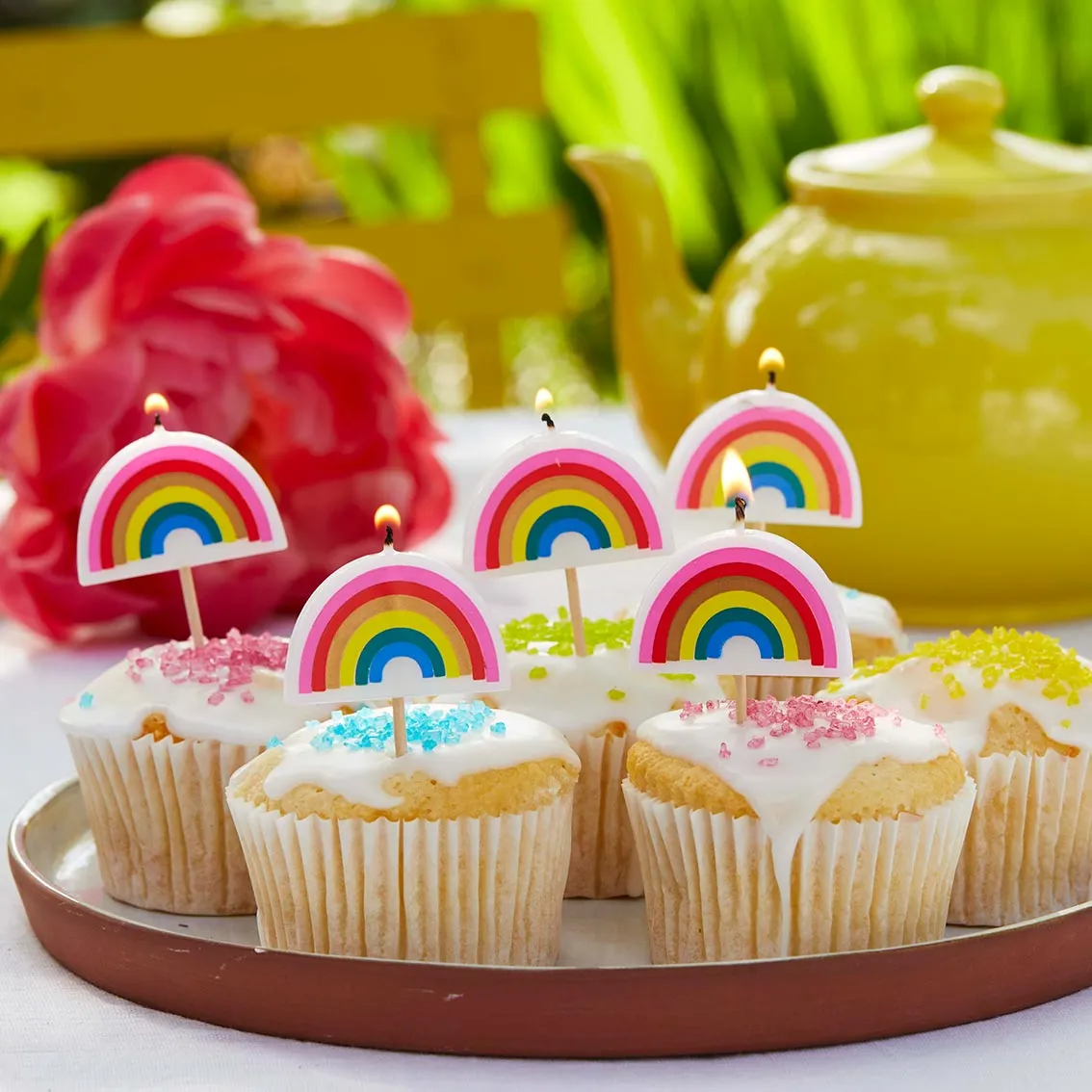 Rainbow Candles 5 Pack by Talking Tables