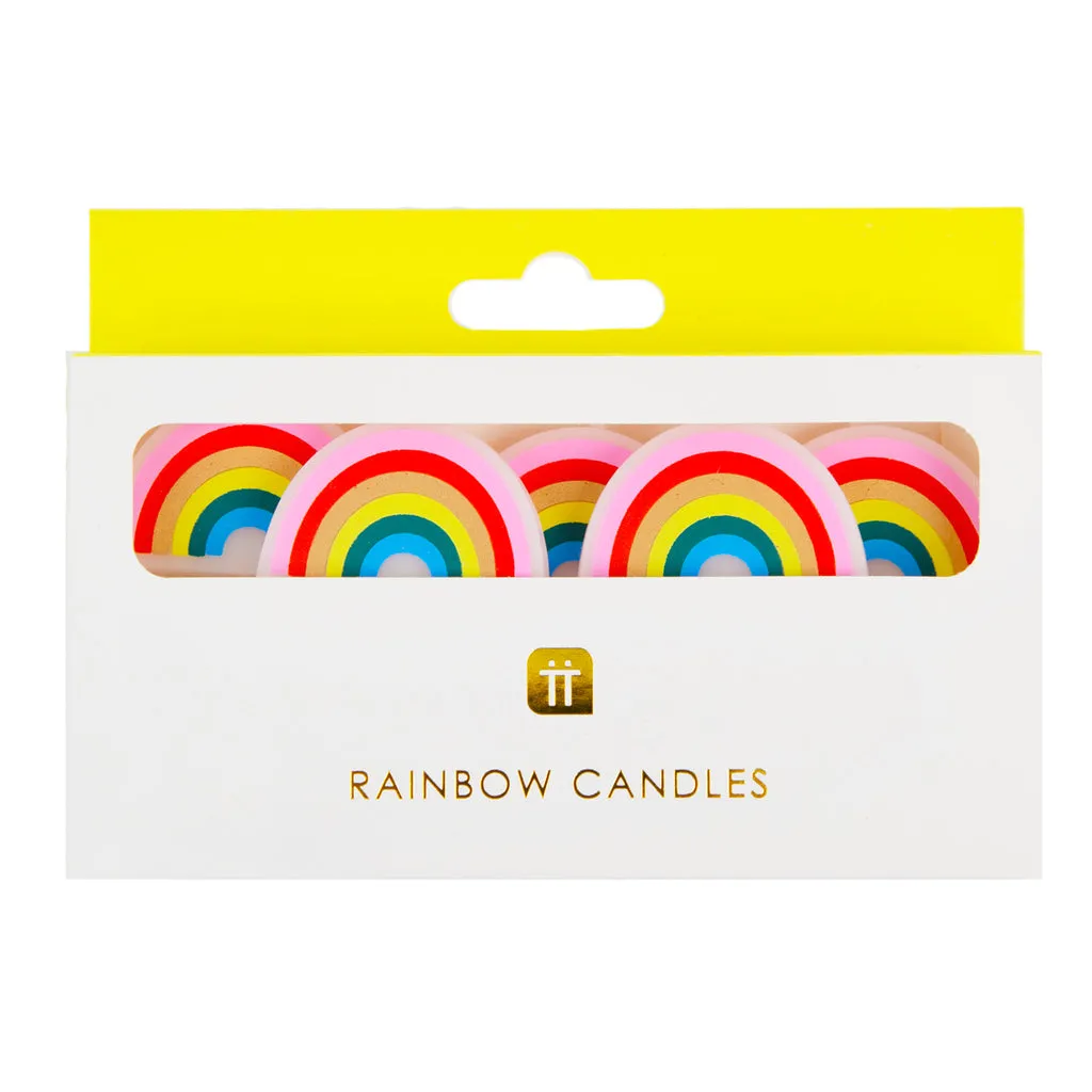 Rainbow Candles 5 Pack by Talking Tables