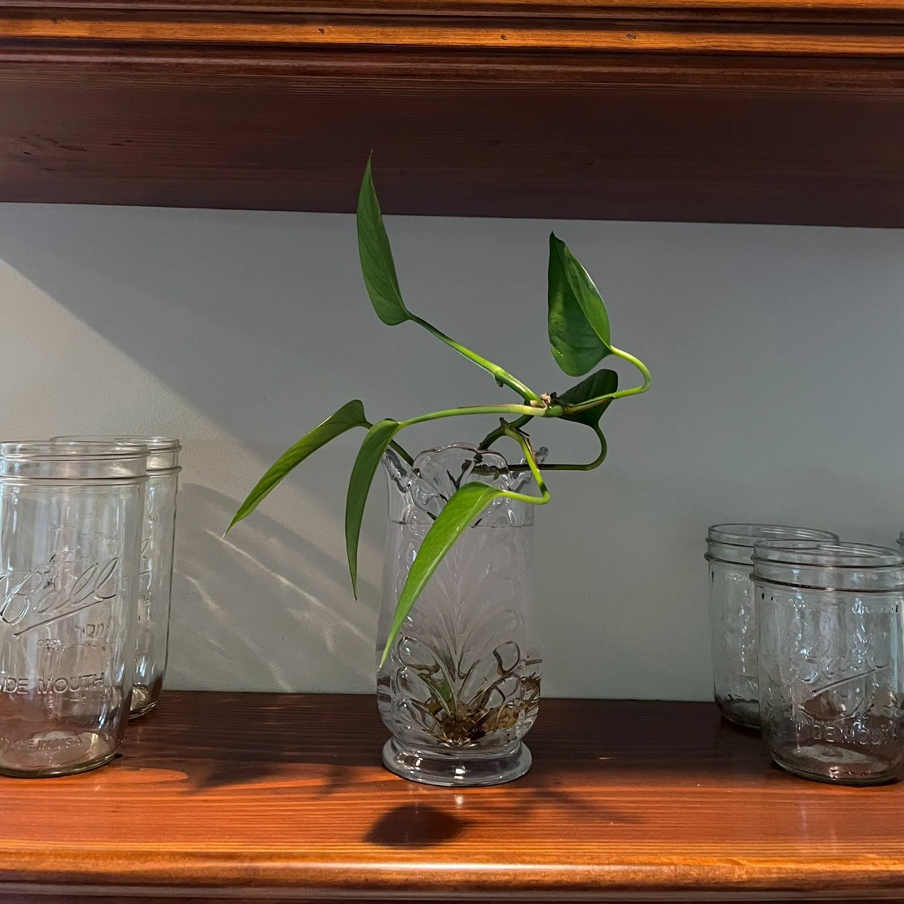 scalloped table vase