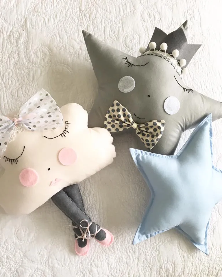 Star Pillow - Baby Blue