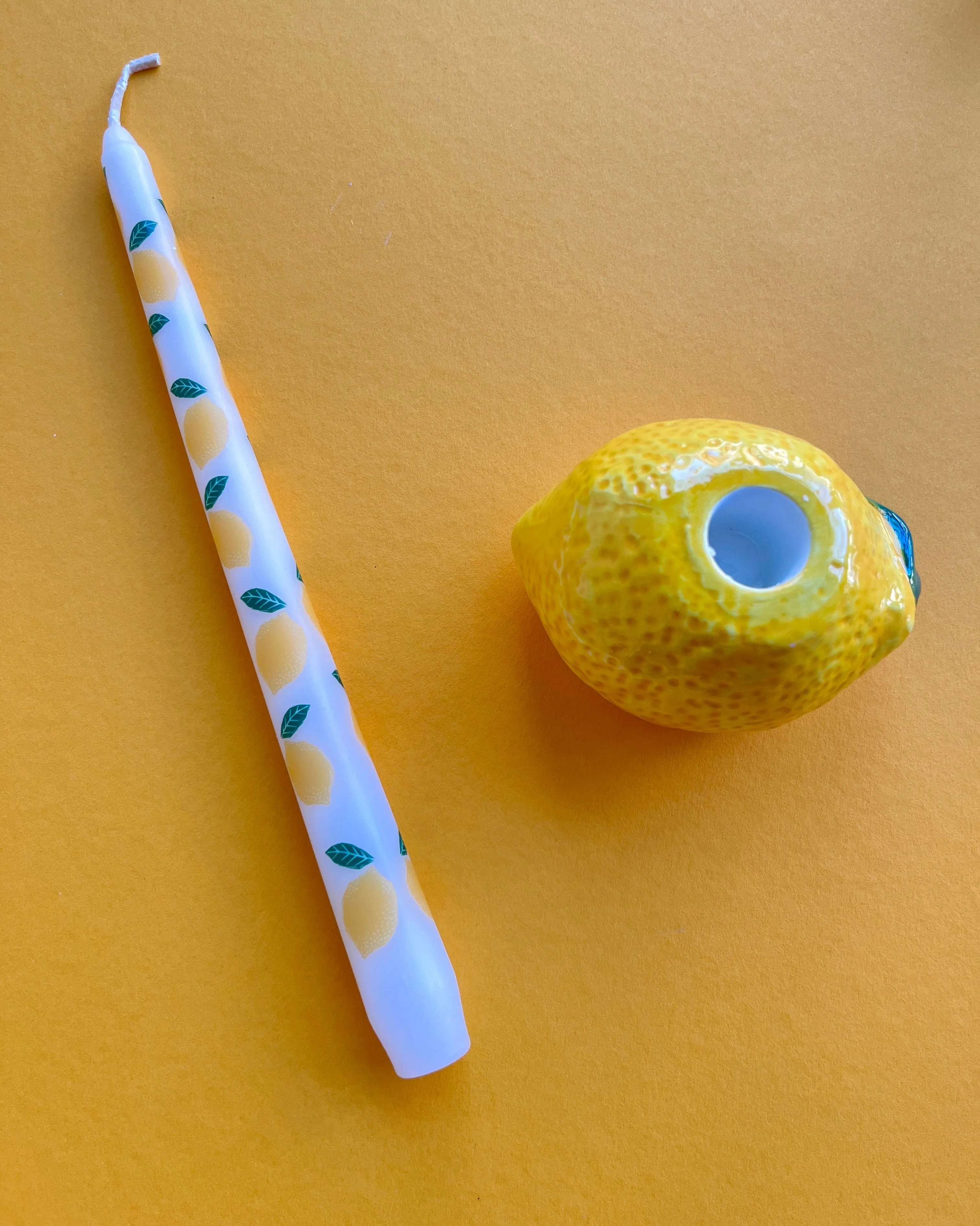 Talking Tables: Lemon Ceramic Candle Holder