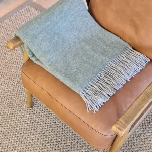 Tweedmill Dartmoor Wool Throw - Ice Green
