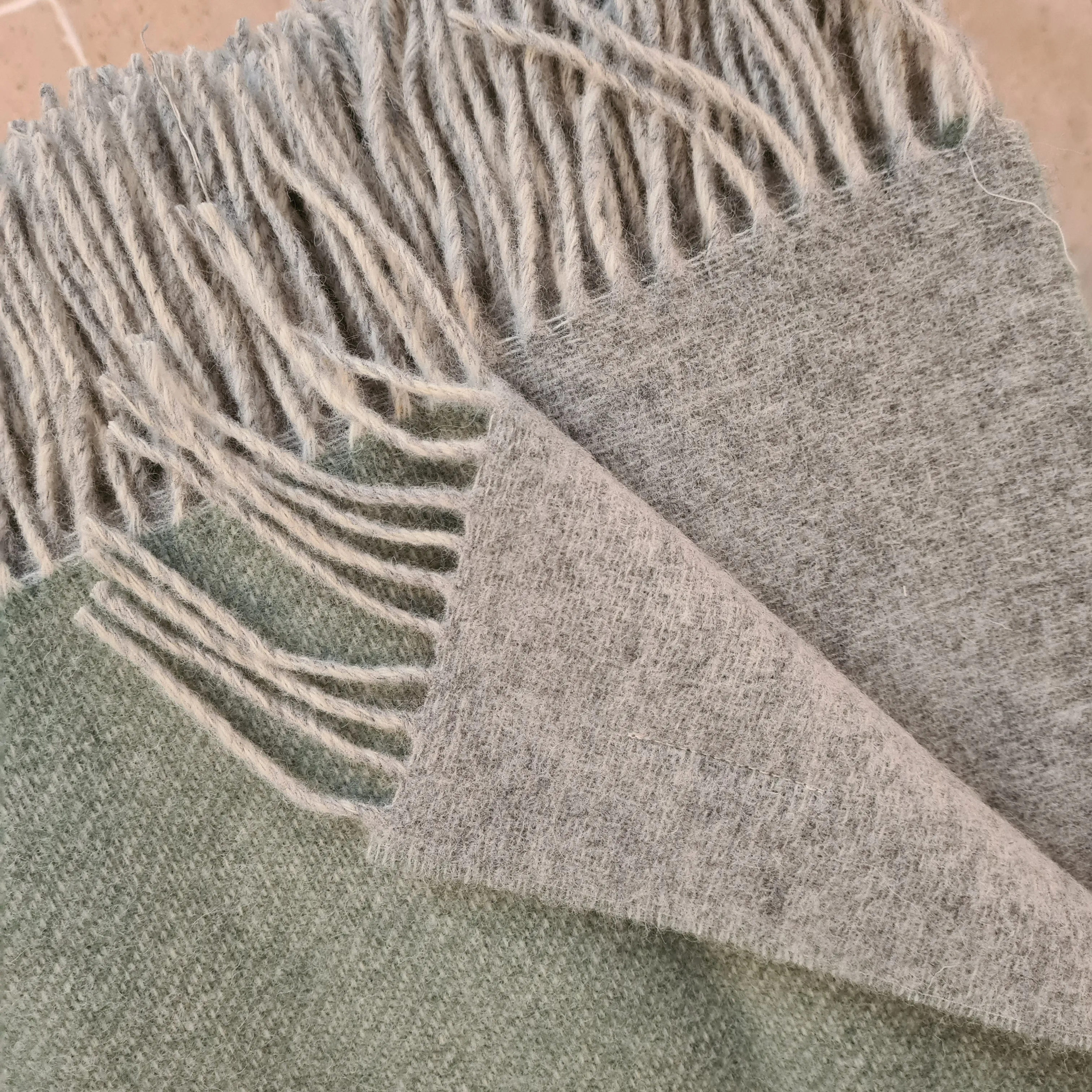 Tweedmill Dartmoor Wool Throw - Ice Green